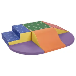 ECR4Kids SoftZone Little Me Wall Climb and Slide, Beginner Playset, Assorted, 6-Piece