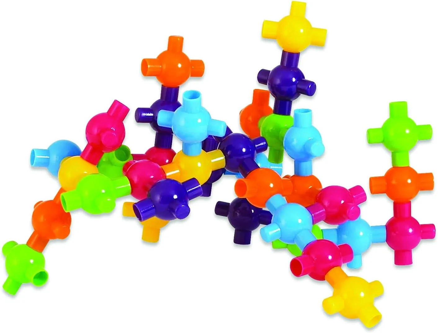Edushape- Kiddy Connect Interlocking Pieces Construction Game, Ed 829036, Multi-Coloured