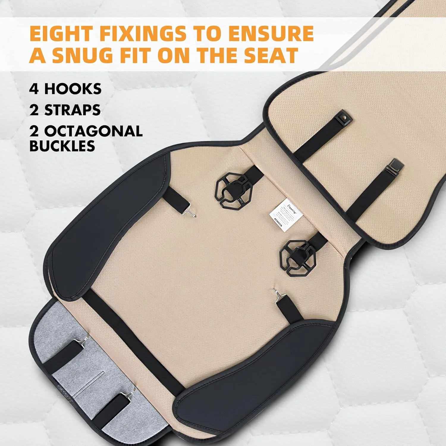 Elantrip 2PCs Front Car Seat Covers Leather Car Seat Protector Universal fit for Most Cars SUVs and Trucks Water Proof Seat Protector Black and Green
