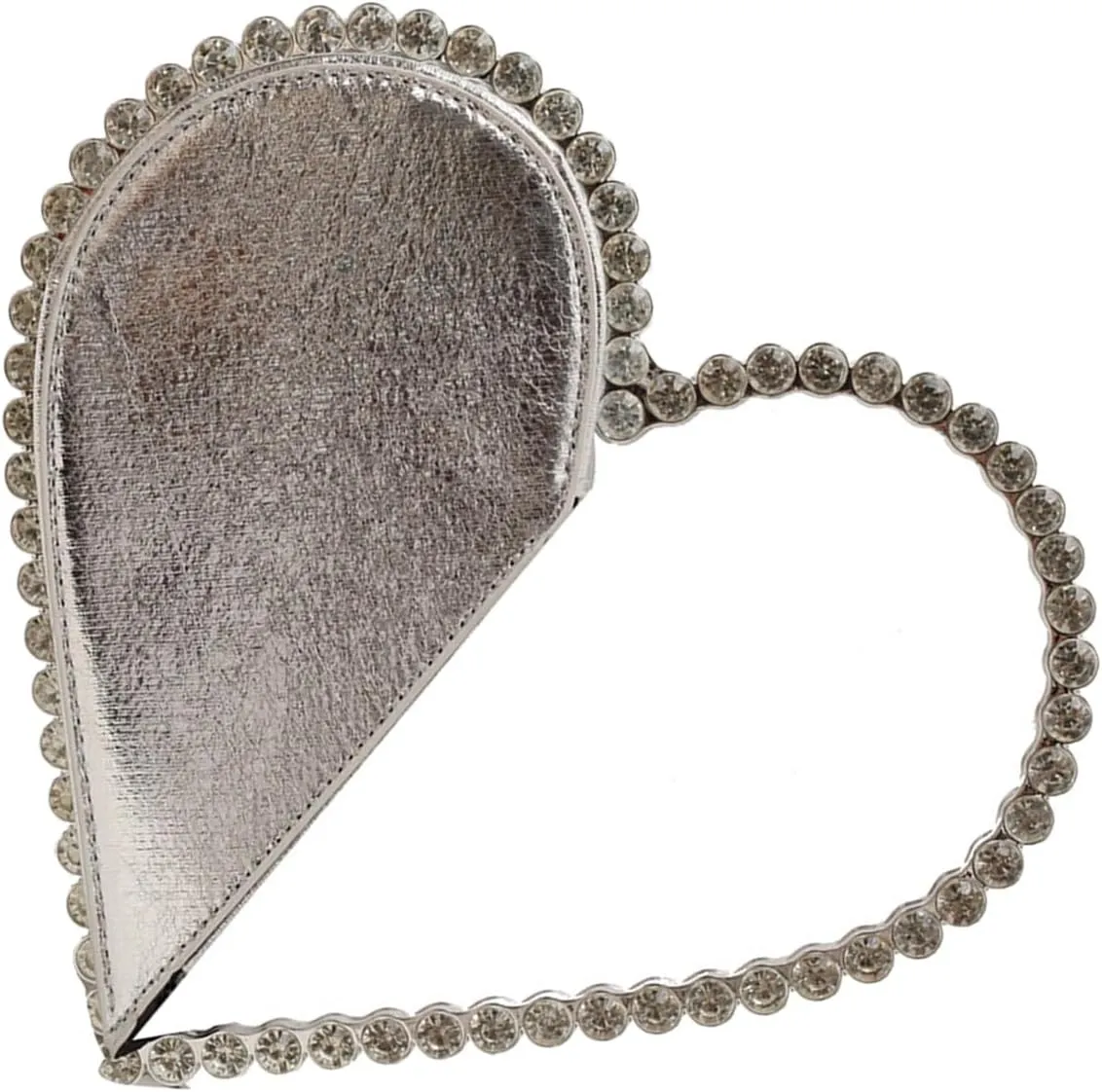 Elegant Heart Shaped Purse With Frame Evening Bag For Wedding Party And Cocktail Event