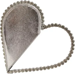 Elegant Heart Shaped Purse With Frame Evening Bag For Wedding Party And Cocktail Event