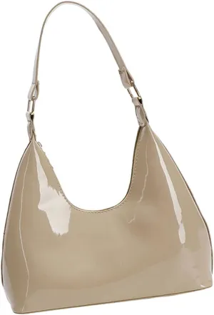 Elegant Women PU Leather Shoulder Bag Bag Fashionable Satchel Umderar Purse Glossy Handbag for Casual and Prom Event