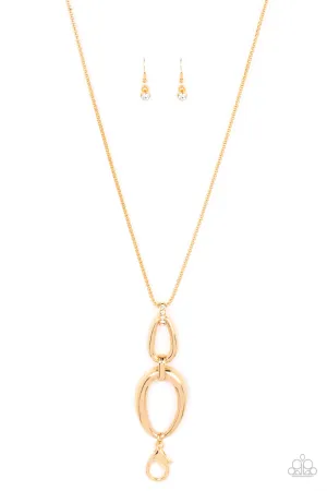 Elegantly Entrancing - Gold Paparazzi Accessories