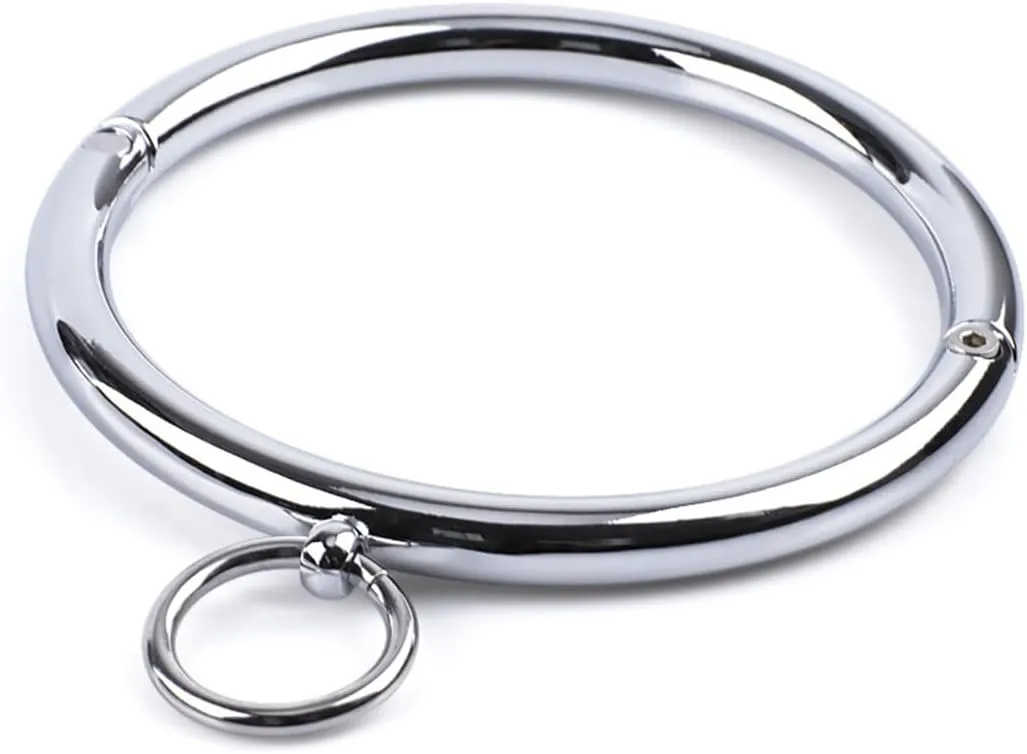 Elevate Your Look with a Polished Stainless Steel Locking Necklace: Women's Chunky Neck Collar Jewelry