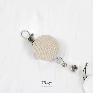Essex Linen Metallic Oyster Retractable Badge Reel Only