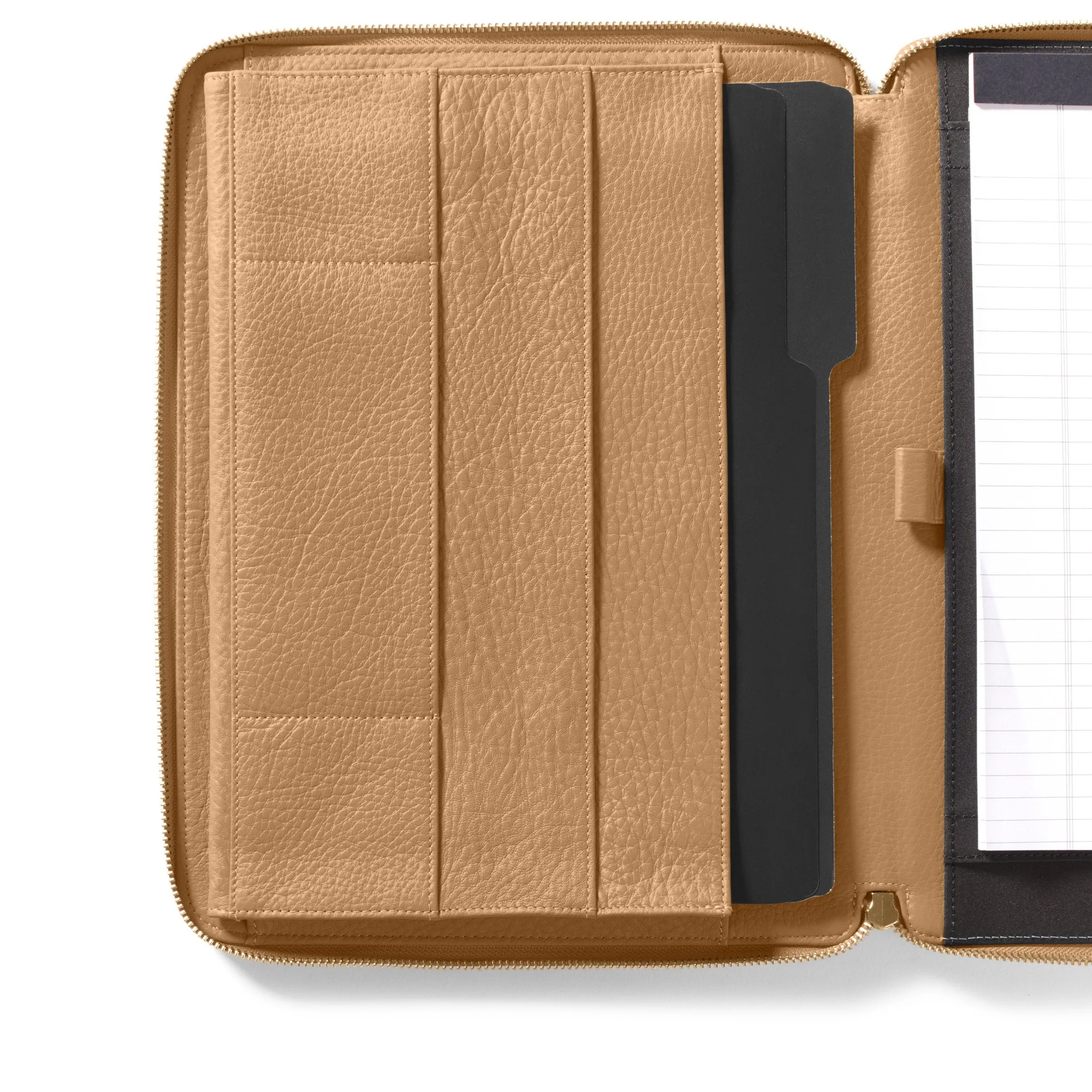 Executive Zippered Portfolio Camel