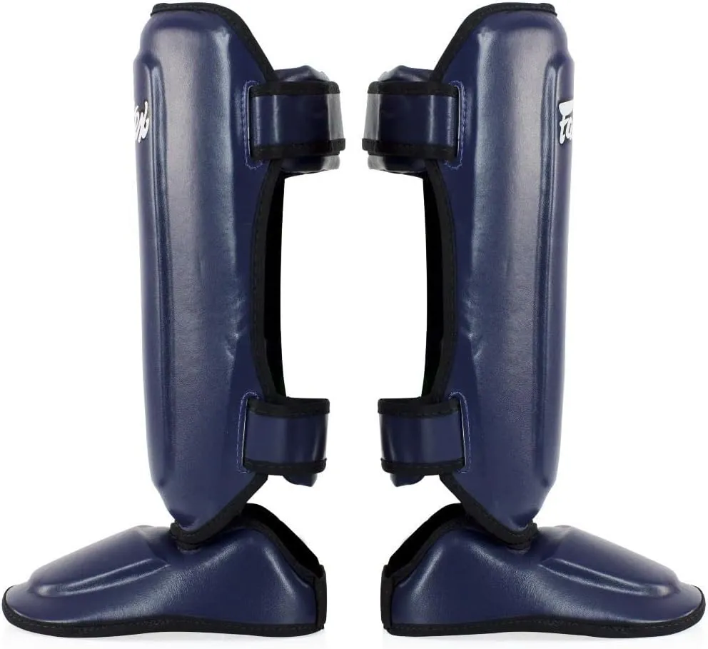 Fairtex SPK9 Youth Shin Guards PU Leather, Multi-Layered Foam Padding | Perfect for Muay Thai, Kickboxing, and Martial Arts. Ergonomic Fit with Hook and Loop Straps