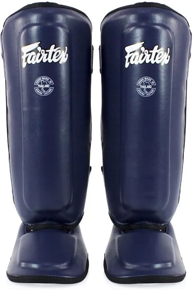 Fairtex SPK9 Youth Shin Guards PU Leather, Multi-Layered Foam Padding | Perfect for Muay Thai, Kickboxing, and Martial Arts. Ergonomic Fit with Hook and Loop Straps