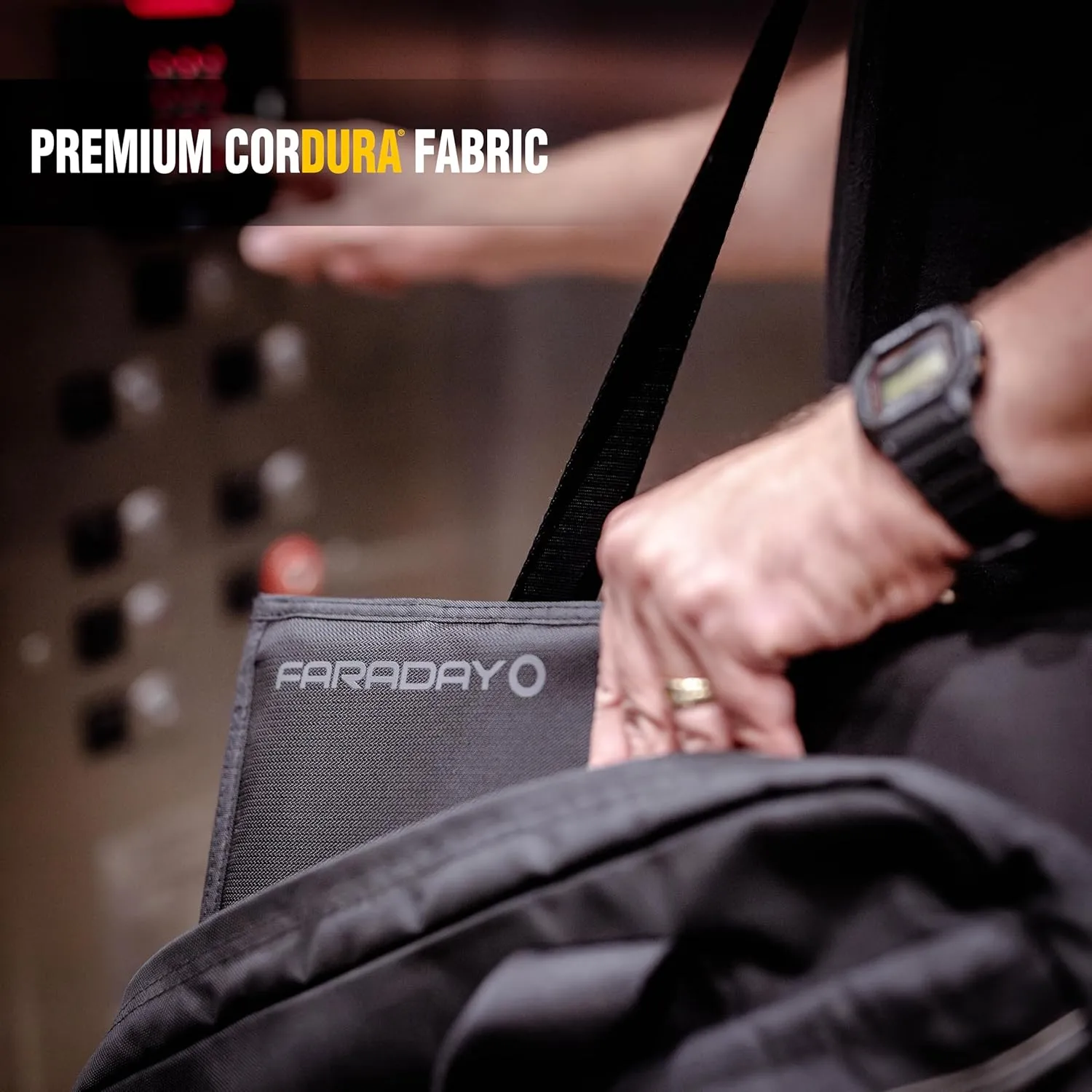 Faraday Bag Jacket Pro for Tablets | Magnetic Closure, Shielding - Law Enforcement & Military, Travel & Data Security, Privacy, Anti-Tracking Anti-Hacking Black (Tablet)