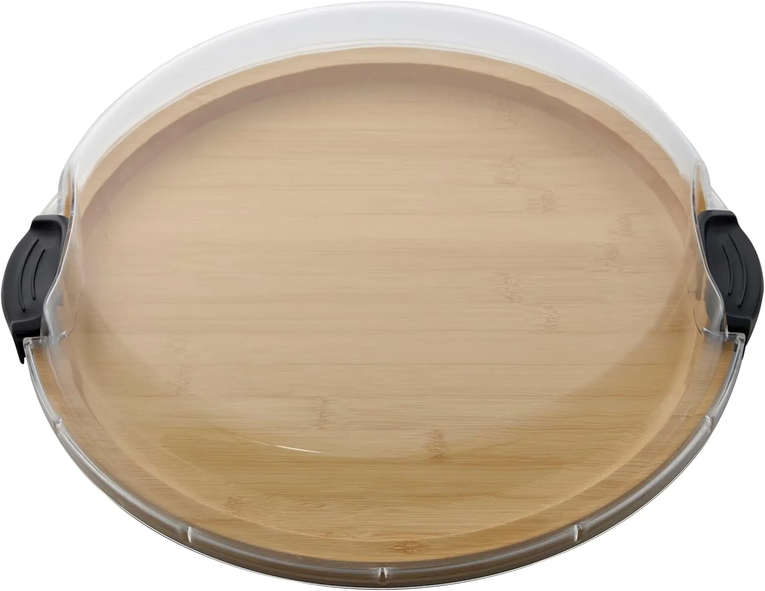 FARBERWARE Build-a-Board Cutting Board with Single Compartment and Clear Locking Lid for Charcuterie, Snacks, and More, Bamboo