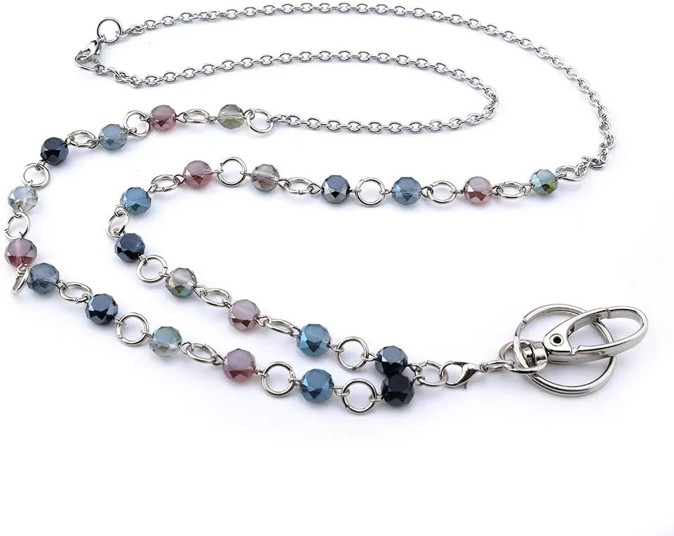 fashion Keys Lanyards Necklaces ID Lanyard Badge Stainless steel chain