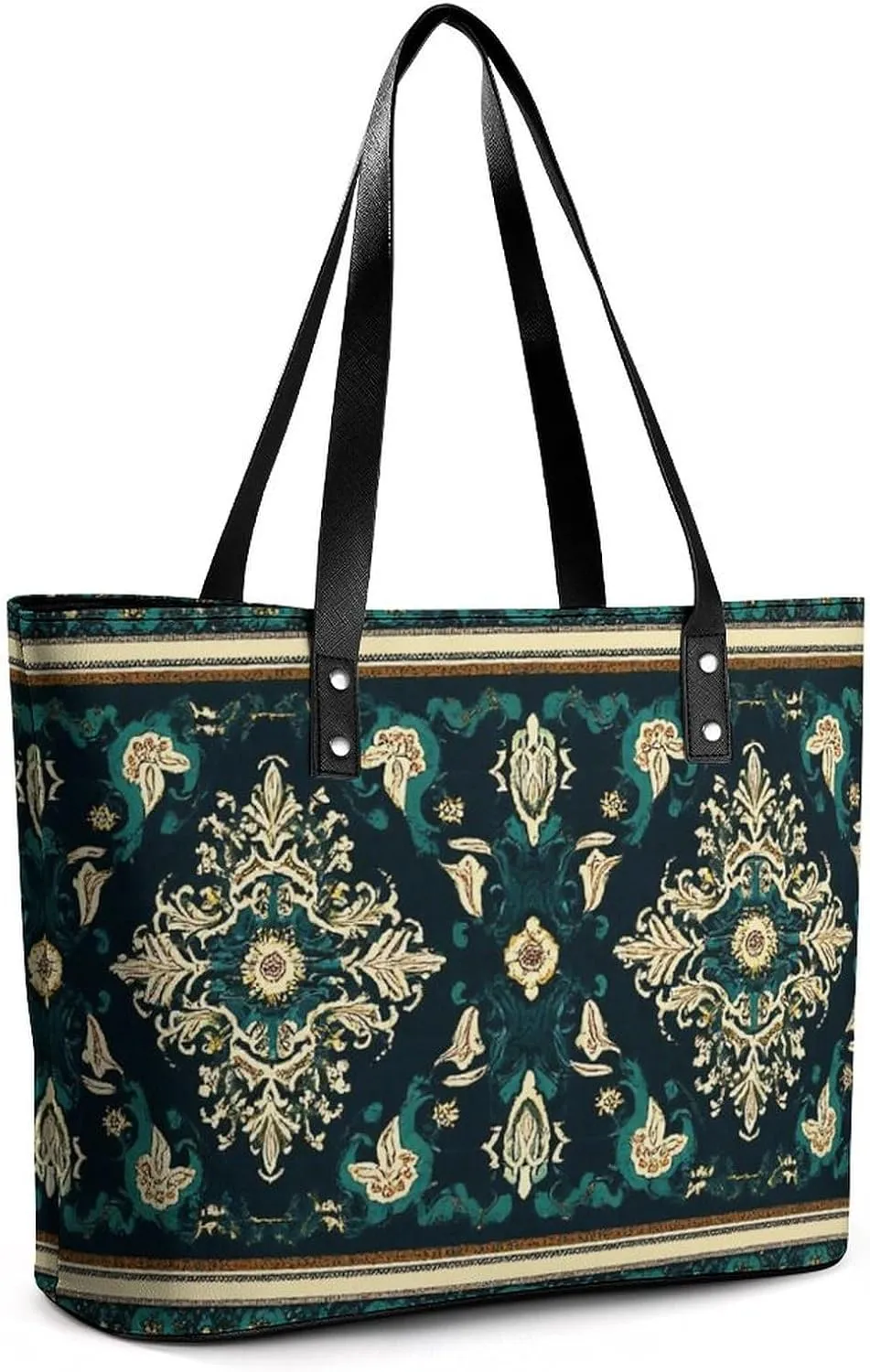 Fashion Leather Tote Bag Travel Work Daily Essentials Handbag Unisex Handbag