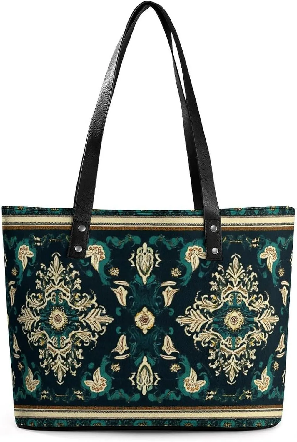 Fashion Leather Tote Bag Travel Work Daily Essentials Handbag Unisex Handbag