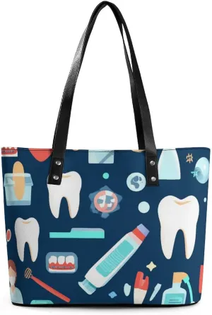 Fashion Leather Tote Bag Travel Work Daily Essentials Handbag Unisex Handbag