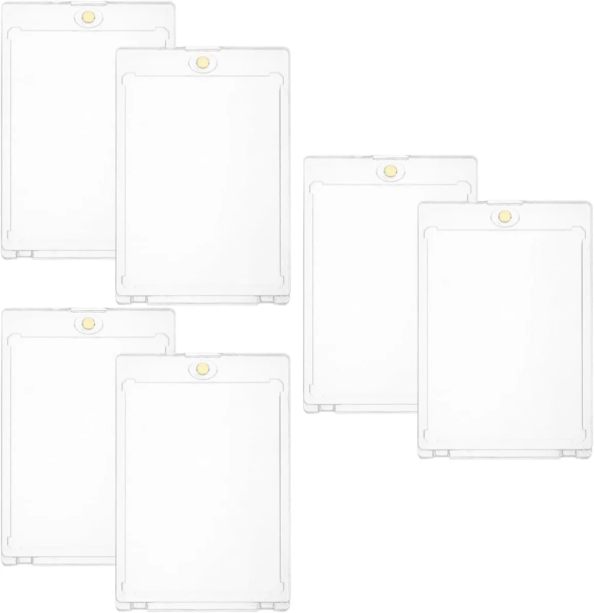 FAVOMOTO 3sets 2pcs Magnetic Sports Card Holder Acrylic Trading Card Protector High Transparency Display Case Lightweight and Portable Design for Collectors and Gamers 2pcs*3