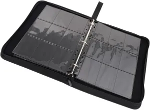 FAVOMOTO Card Storage Album Transparent Inner Pockets Card Binder for and Collecting PU Materials Collectors Design with Sleeves
