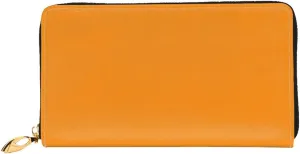 FEMOS Stylish Long Wallet,Leather Zip Wallet Coin Purse Clutch Bag,Large Capacity Credit Card Organizer Bag/Apricot/Long Purse For Women And Men
