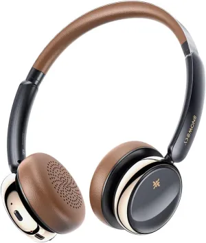 FiiO Anytime Active Noise Cancelling Bluetooth 5.4 Retro Headphones, 58H Playtime, with Microphone,Light Weight Earphones Comfort Headsets for Travel,Home (Black)