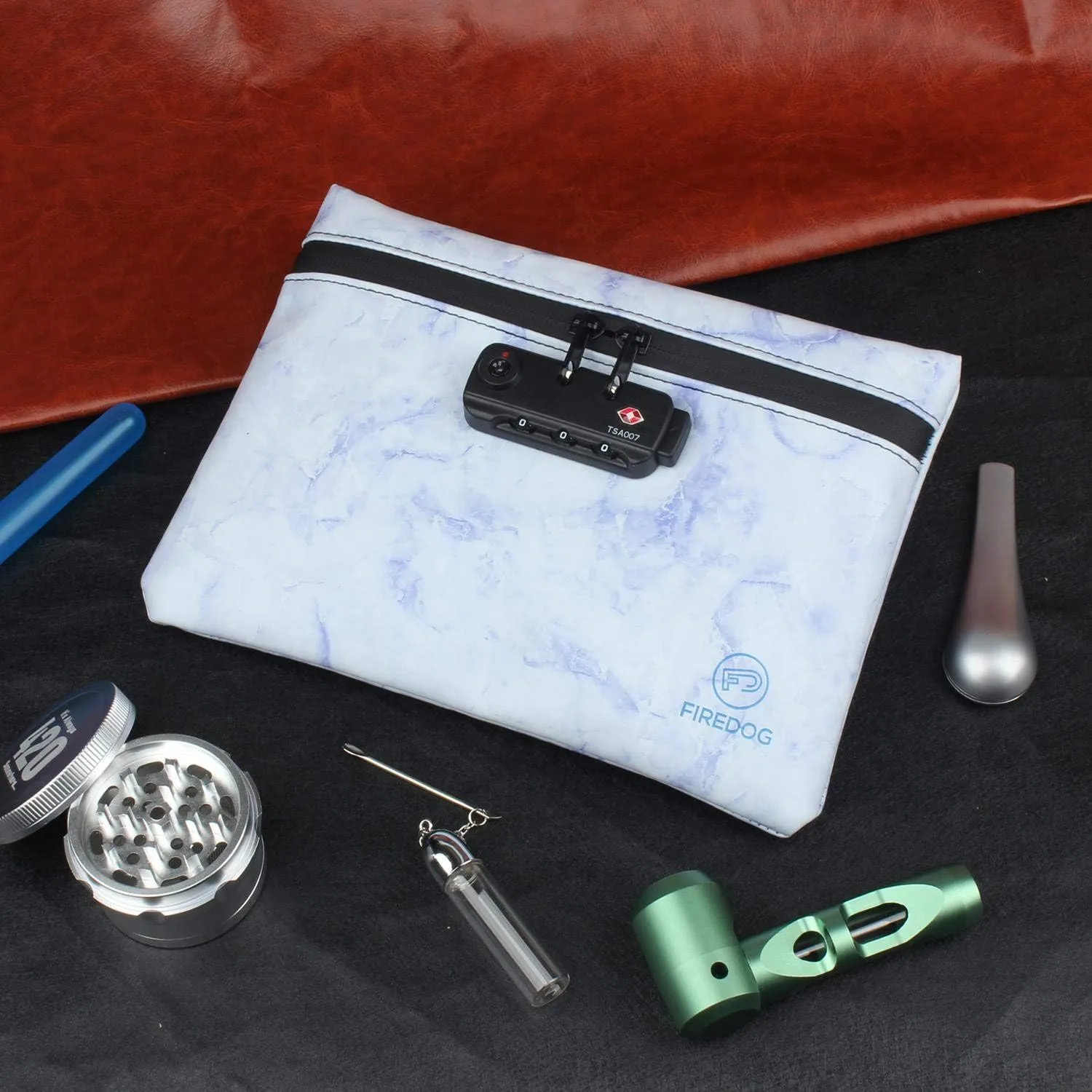FIREDOG Smell Proof Bag with Lock, 6x9 Odor Proof Pouch Case Container for Travel Stash Storage