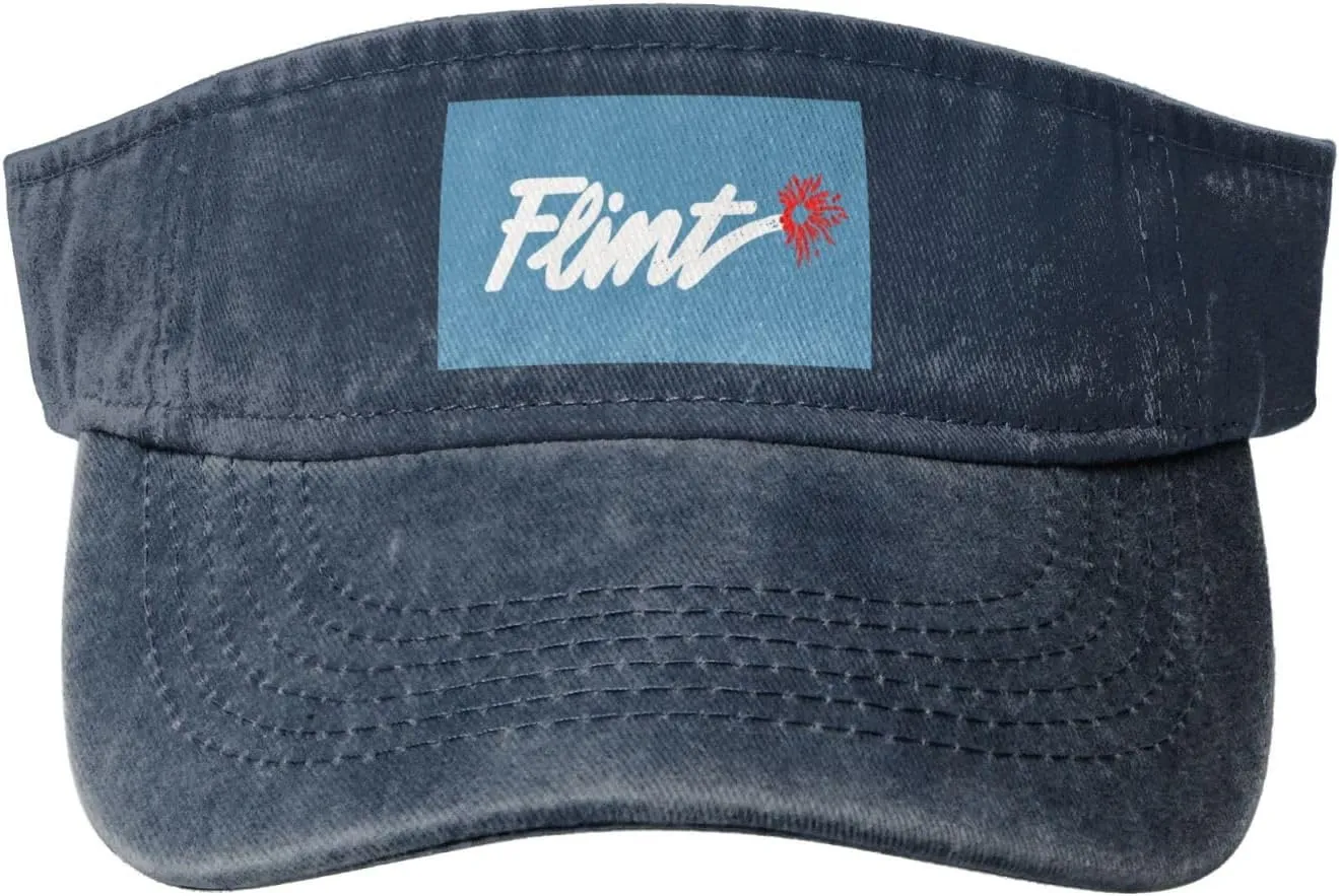 Flag of Flint, Michigan Sun Visor Hat for Women Men Empty Top Baseball Cap Golf Cap