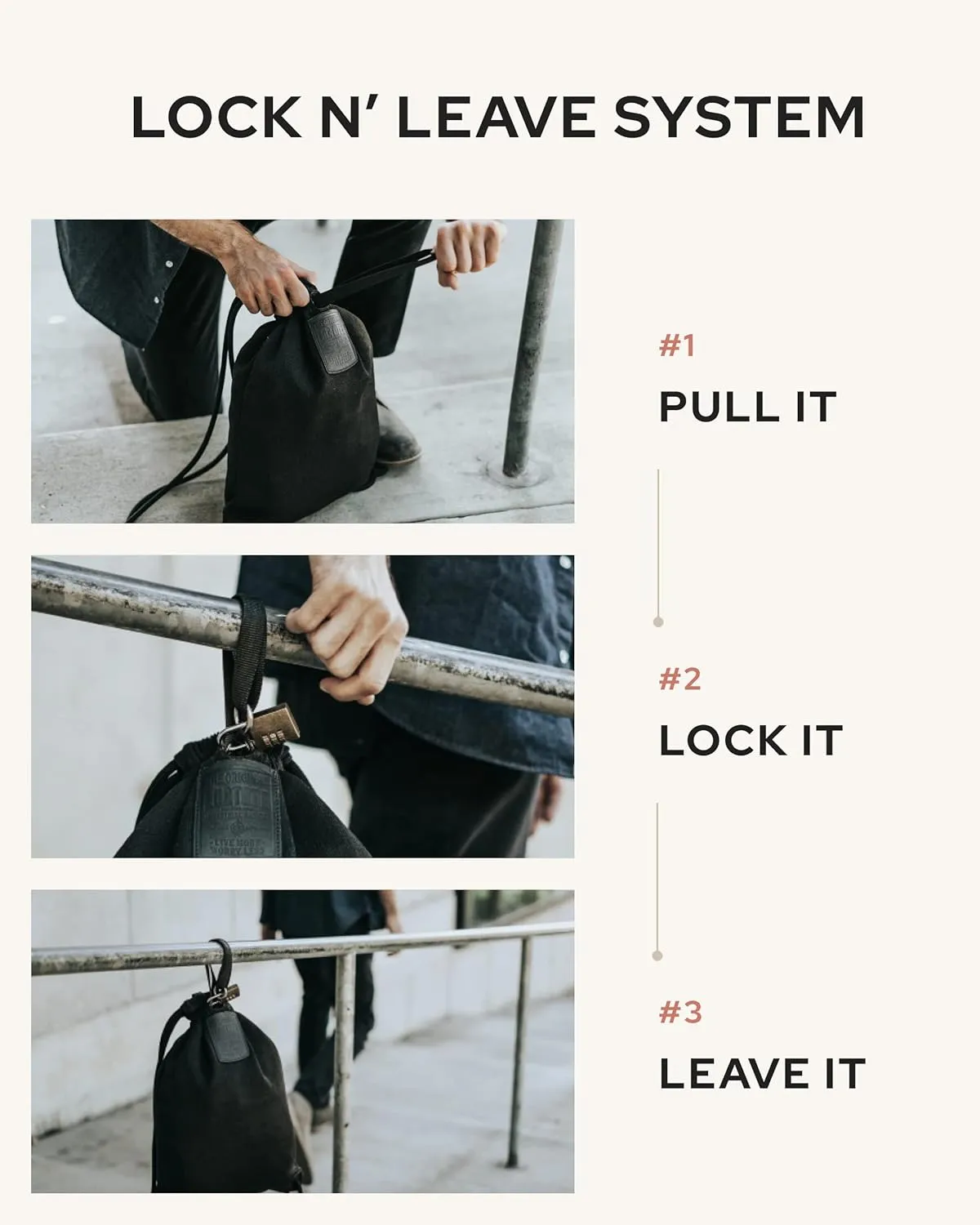 Flak Sack Ⅱ - Anti Theft Backpack | Cut-Resistant Bag with Double Steel Locking Strap and Lock | Men’s and Women’s Travel Backpack | Safe Travel Bag | Anti-theft Purse | RFID Blocking