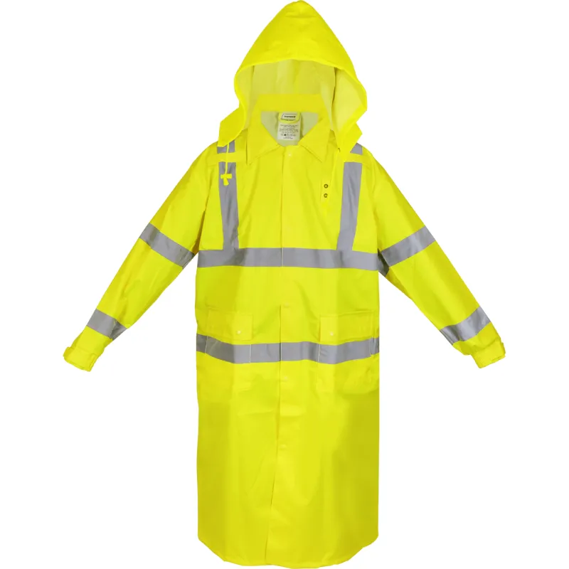 Flame Retardant Class 3 Rain Jacket with Hood