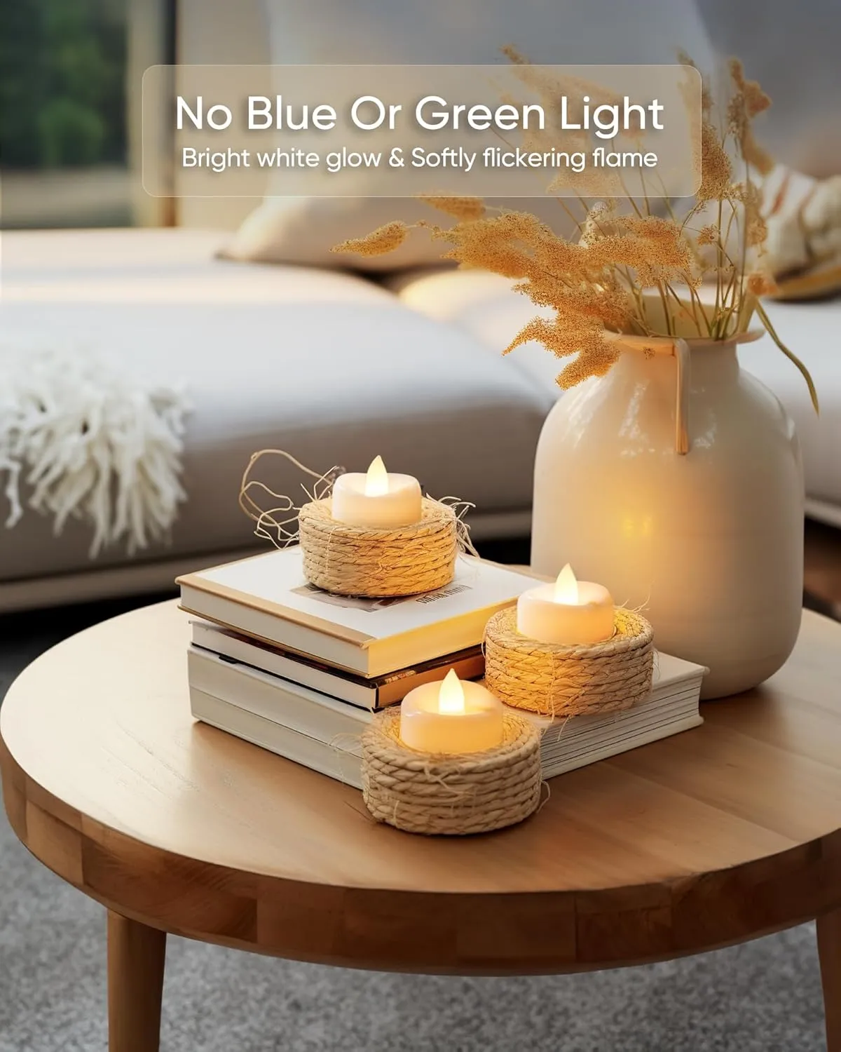 Flameless LED Tea Lights - 12 Pack Battery Operated Candles With 6 Hours Timer Auto for Halloween Christmas Wedding Decor - 1.5'' D X 1.25'' H, Warm White