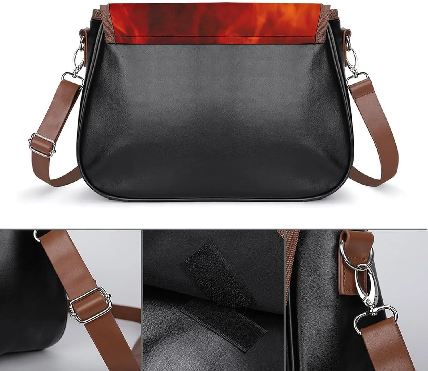 Floral Bird Tropical Paradise Hawaii Fashionable And Exquisite Shoulder Bag, Convenient Leather Crossbody Bag for Going Out