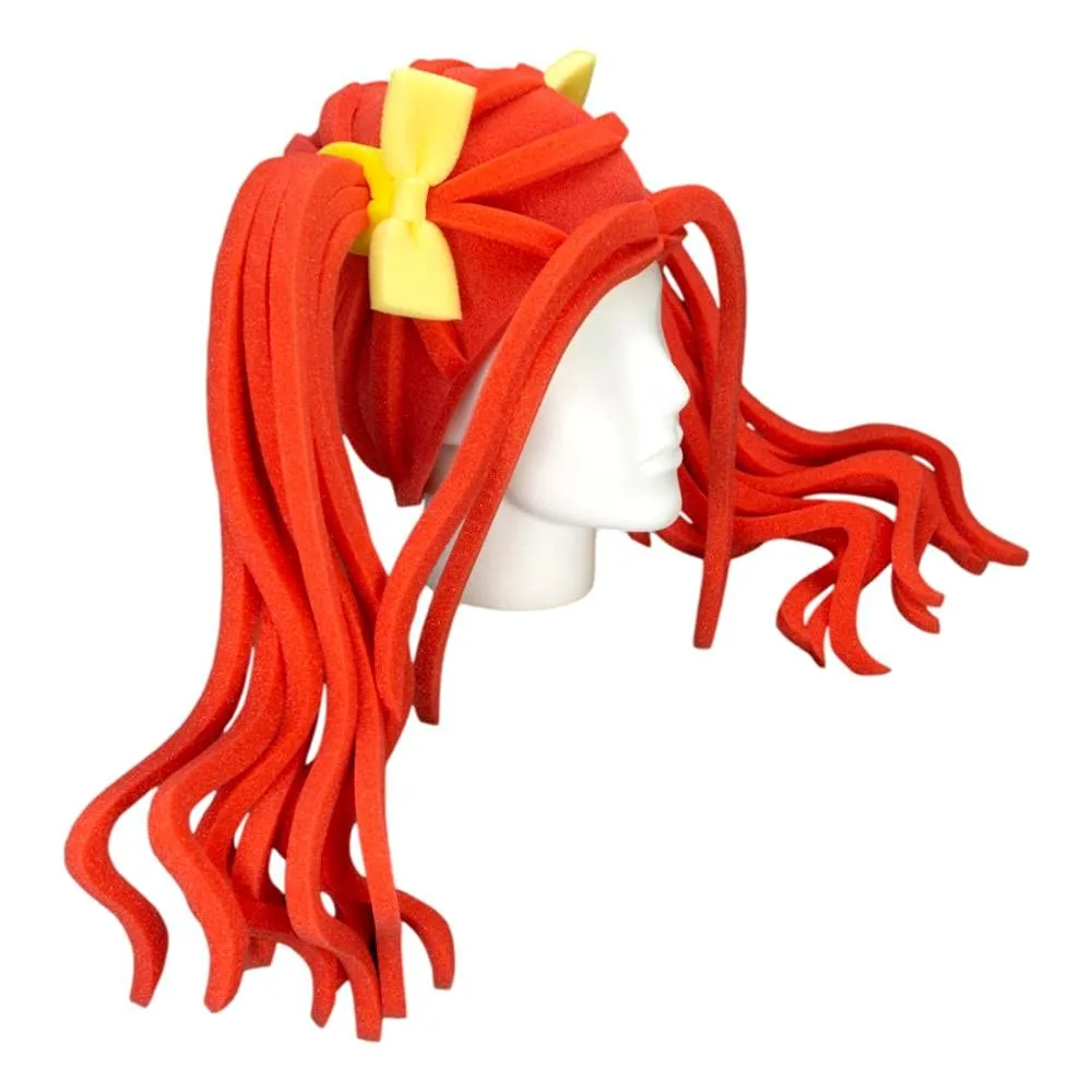 FOAM PARTY HATS: Double Ponytail Wig - Comics Cosplay - Cosplay Wigs - Fun Wig - Costume Wig - Blonde Wig - Crazy Hat Day