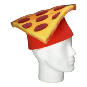 FOAM PARTY HATS: Pizza Slice Hat - Pizza Lover Hat - Pizza Gift Hat - Pizza Party Hat - Pizza Hat for Adults and Kids - Funny Food Gift