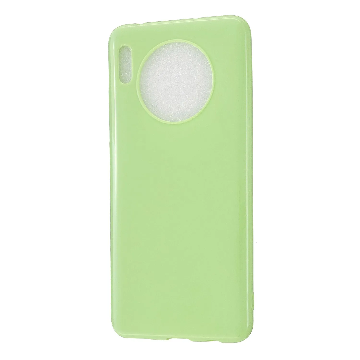 For HUAWEI Mate 30/30 Lite/30 Pro Cellphone Case Simple Profile Soft TPU Shock-Absorption Phone Cover Fluorescent green