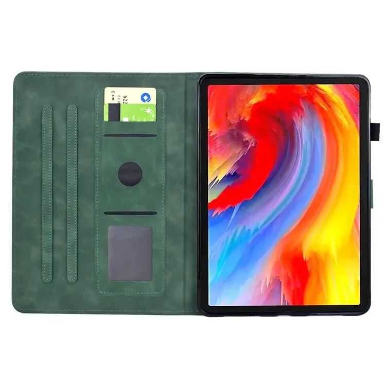 For Lenovo Tab M11 / Xiaoxin Pad 11 2024 Case Flower Bird Imprinted Card Holder Leather Tablet Cover