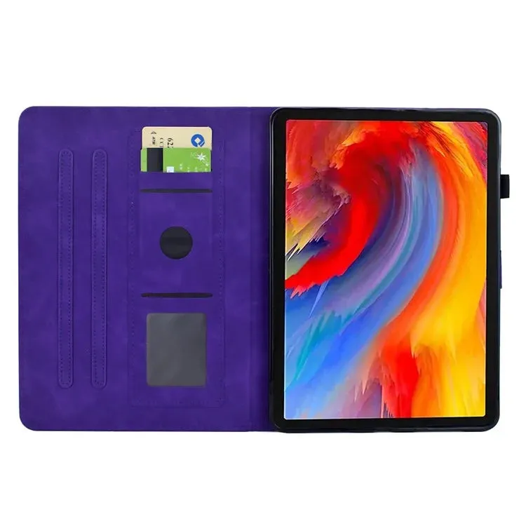 For Lenovo Tab M11 / Xiaoxin Pad 11 2024 Case Flower Bird Imprinted Card Holder Leather Tablet Cover