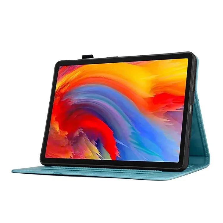 For Lenovo Tab M11 / Xiaoxin Pad 11 2024 Case Flower Bird Imprinted Card Holder Leather Tablet Cover