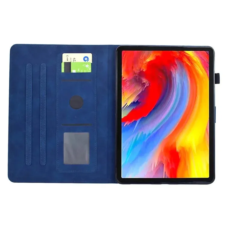 For Lenovo Tab M11 / Xiaoxin Pad 11 2024 Case Flower Bird Imprinted Card Holder Leather Tablet Cover
