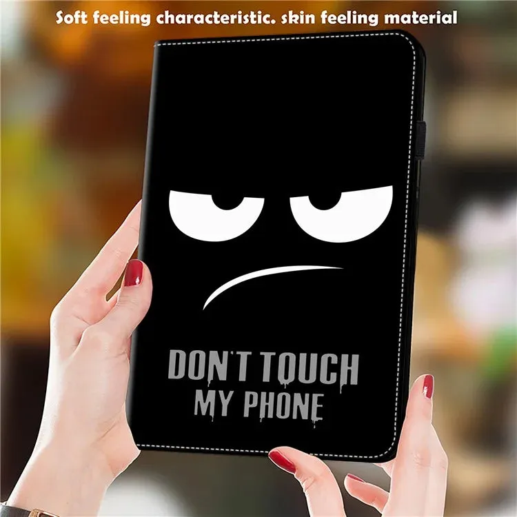 For Lenovo Tab Plus Case Pattern Printed Leather Tablet Cover with Card Slot