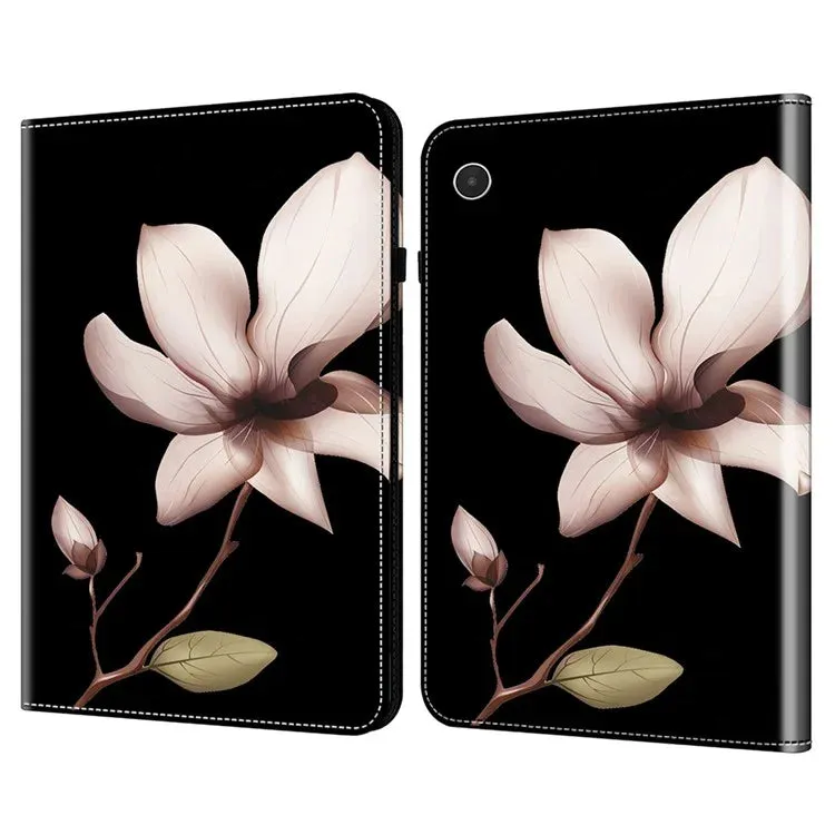 For Lenovo Tab Plus Case Pattern Printed Leather Tablet Cover with Card Slot