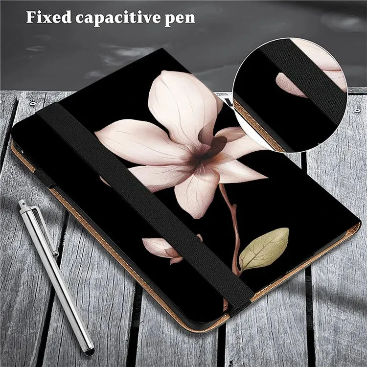 For Lenovo Tab Plus Case Pattern Printed Leather Tablet Cover with Card Slot