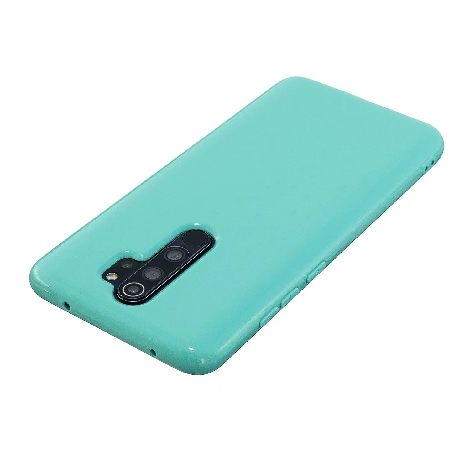 For Redmi Note 8/8 Pro Cellphone Cover 2.0mm Thickened TPU Case Camera Protector Anti-Scratch Soft Phone Shell Light blue