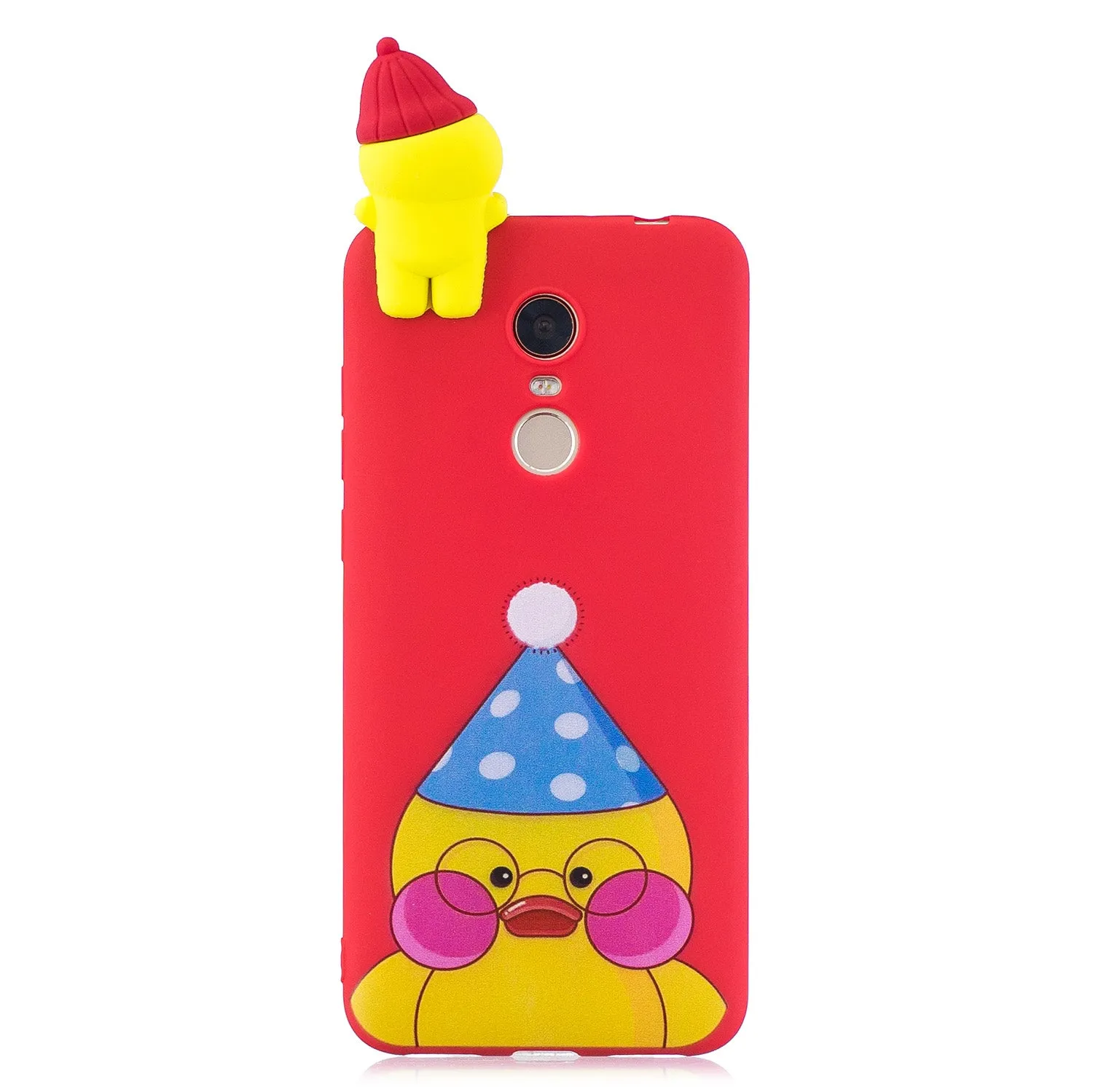 For XIAOMI Redmi 5 plus 3D Cartoon Lovely Coloured Painted Soft TPU Back Cover Non-slip Shockproof Full Protective Case Light pink