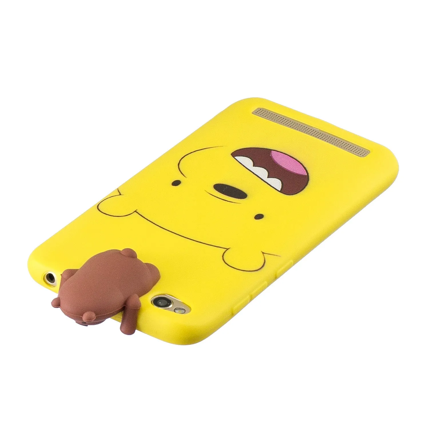 For XIAOMI Redmi 5A 3D Cute Coloured Painted Animal TPU Anti-scratch Non-slip Protective Cover Back Case red