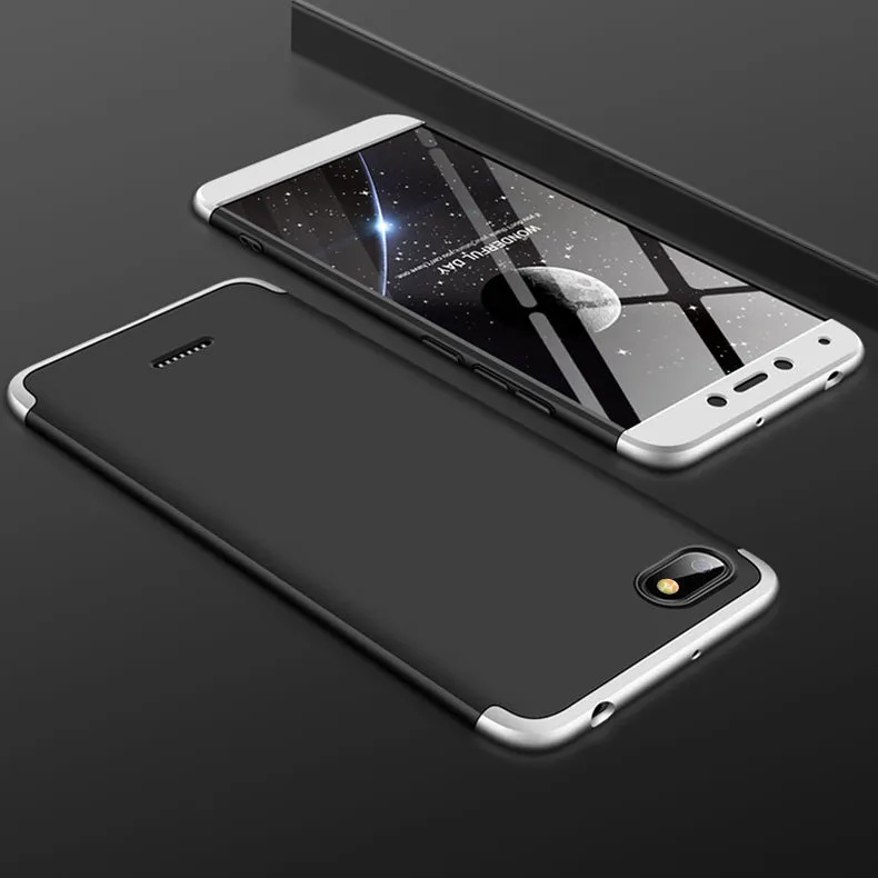 For XIAOMI Redmi 6A Ultra Slim PC Back Cover Non-slip Shockproof 360 Degree Full Protective Case black_XIAOMI Redmi 6A