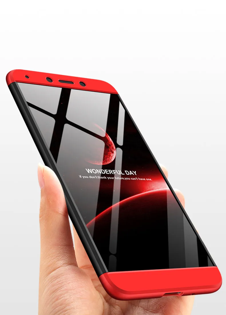 For XIAOMI Redmi 6A Ultra Slim PC Back Cover Non-slip Shockproof 360 Degree Full Protective Case black_XIAOMI Redmi 6A
