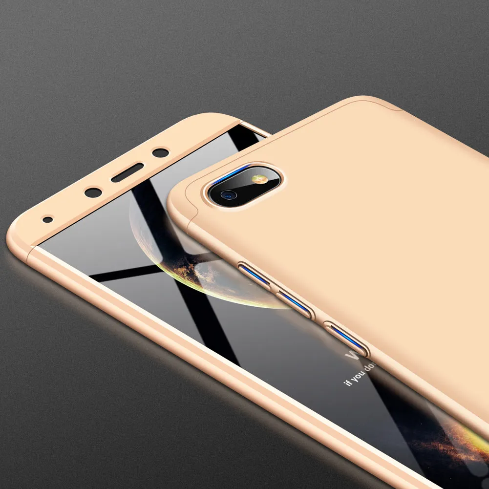 For XIAOMI Redmi 6A Ultra Slim PC Back Cover Non-slip Shockproof 360 Degree Full Protective Case black_XIAOMI Redmi 6A
