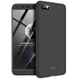 For XIAOMI Redmi 6A Ultra Slim PC Back Cover Non-slip Shockproof 360 Degree Full Protective Case black_XIAOMI Redmi 6A