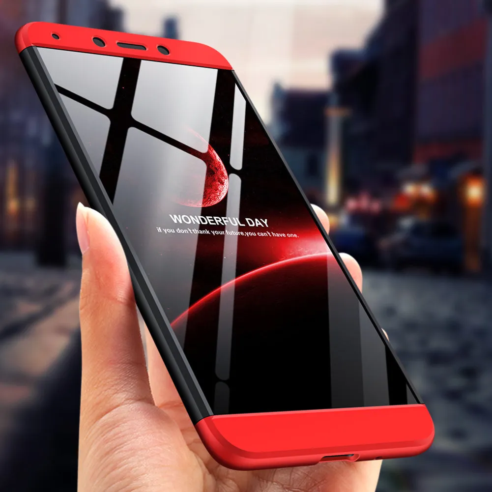 For XIAOMI Redmi 6A Ultra Slim PC Back Cover Non-slip Shockproof 360 Degree Full Protective Case black_XIAOMI Redmi 6A