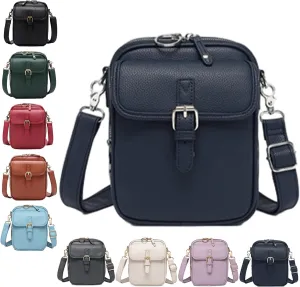 Forcipower Crossbody Bag, Collaboraten1 Crossbody Leather Bag, Leather Shoulder Purse with 10 Card Slots