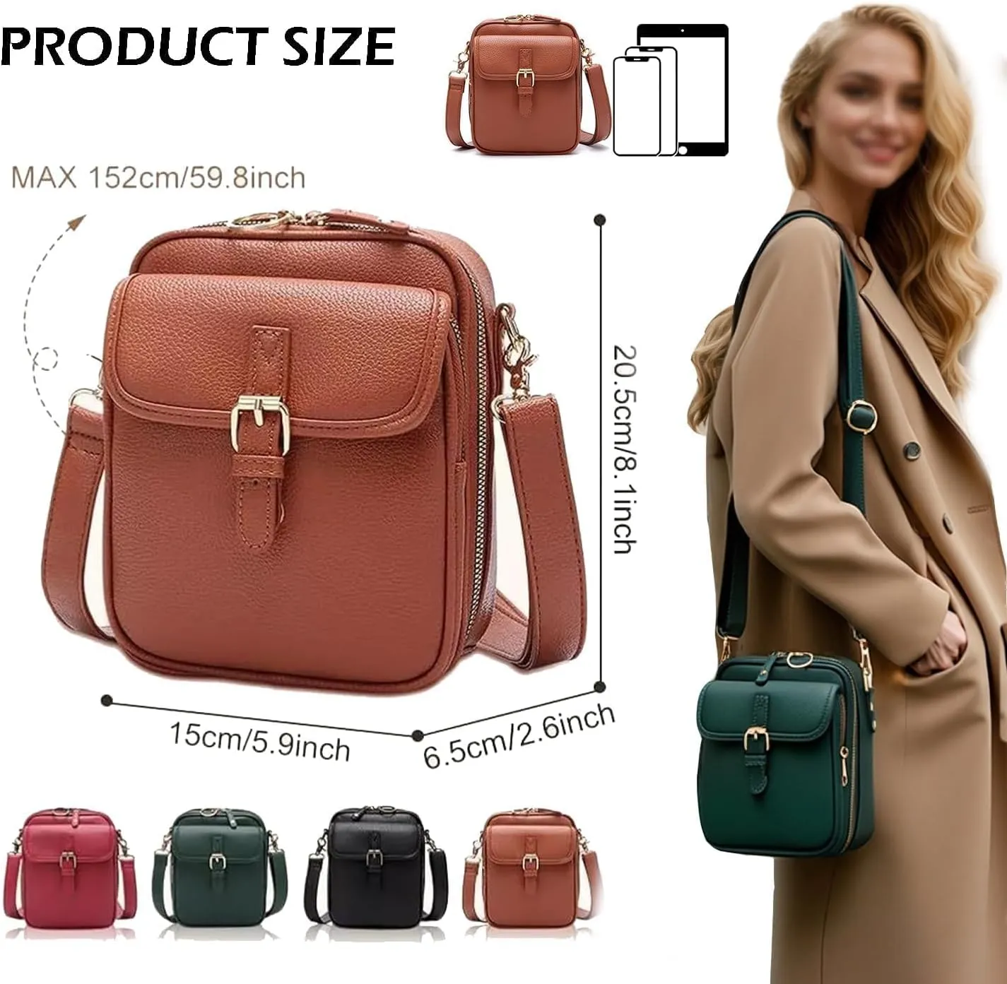 Forcipower Crossbody Bag, Collaboraten1 Crossbody Leather Bag, Urvashi Crossbody Leather Bag