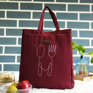 Fork and spoon-Burgundy Tiffin Bag