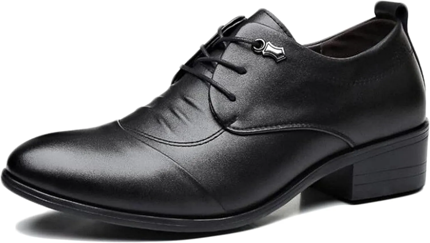 Formal Business Shoes, Men's Gentlemen Pointed Wedding Shoes, Classic Leather Shoes, Spring Casual Low Top, Low Heel Office Shoes